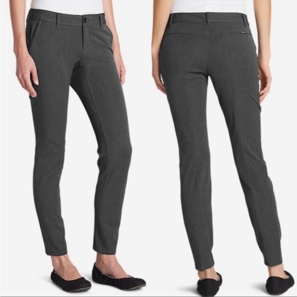 Eddie Bauer Travex Gray Curvy Travel Pants Sz 6 - Picture 1 of 15